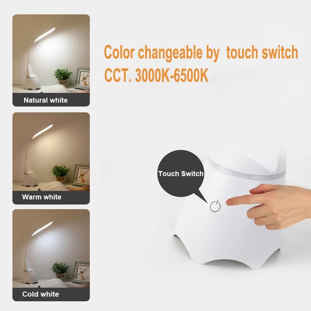 Becostar LED Desk Lamp 6W Table with USB Charging Bluethooth Speaker led Reading Light Stepless Dimming | Лампы и освещение