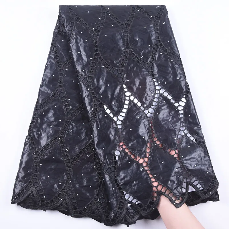 Белая африканская богатая кружевная ткань ажурный стиль базин богатый кружевом