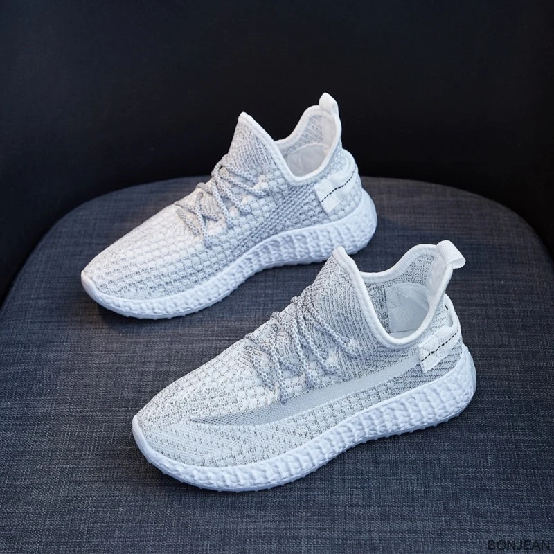 Кроссовки женские сетчатые на шнуровке Вулканизированная подошва дышащие