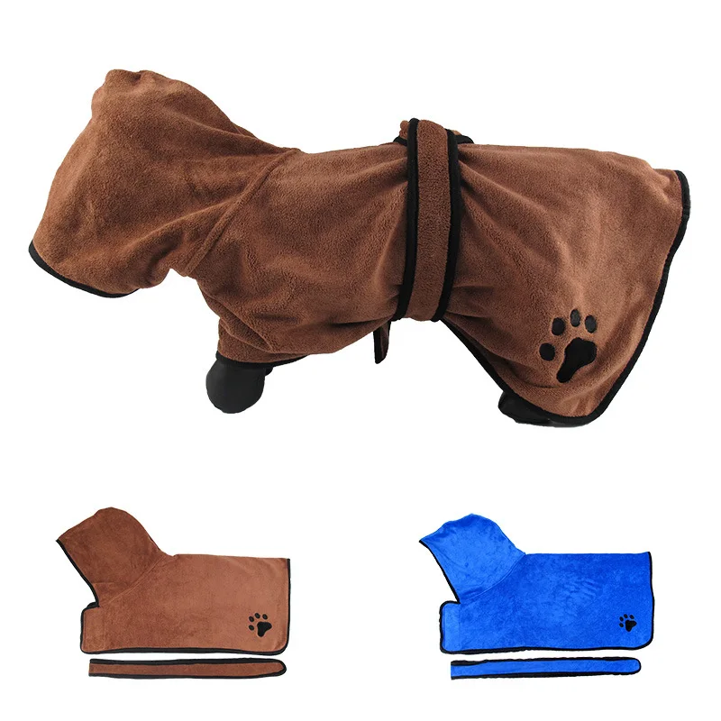 

Банный халат для собак, полотенце для домашних животных, супервпитывающее полотенце для сушки домашних животных, банное полотенце из микро...