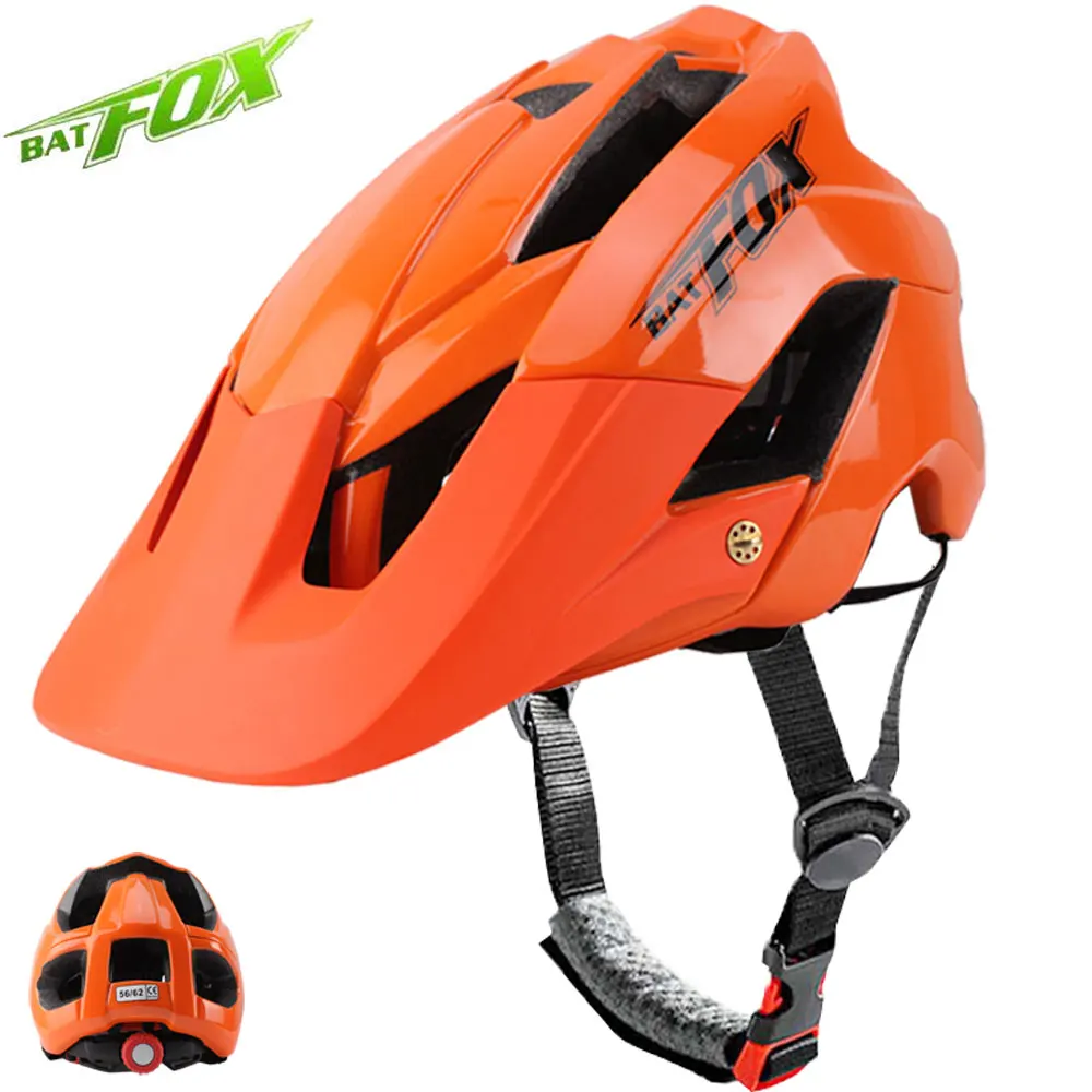 Велосипедный шлем BATFOX легкий дышащий защитный для горных и городских