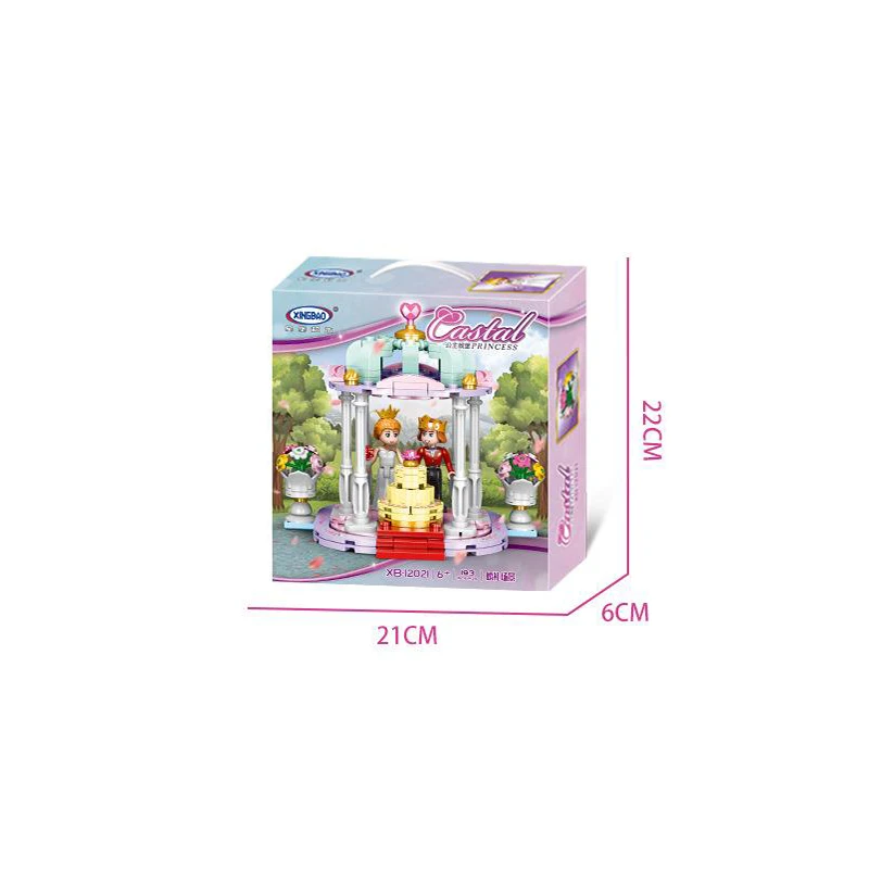 Принцесса серии девушки свадьба сцена собрать гранулы игрушки строительные