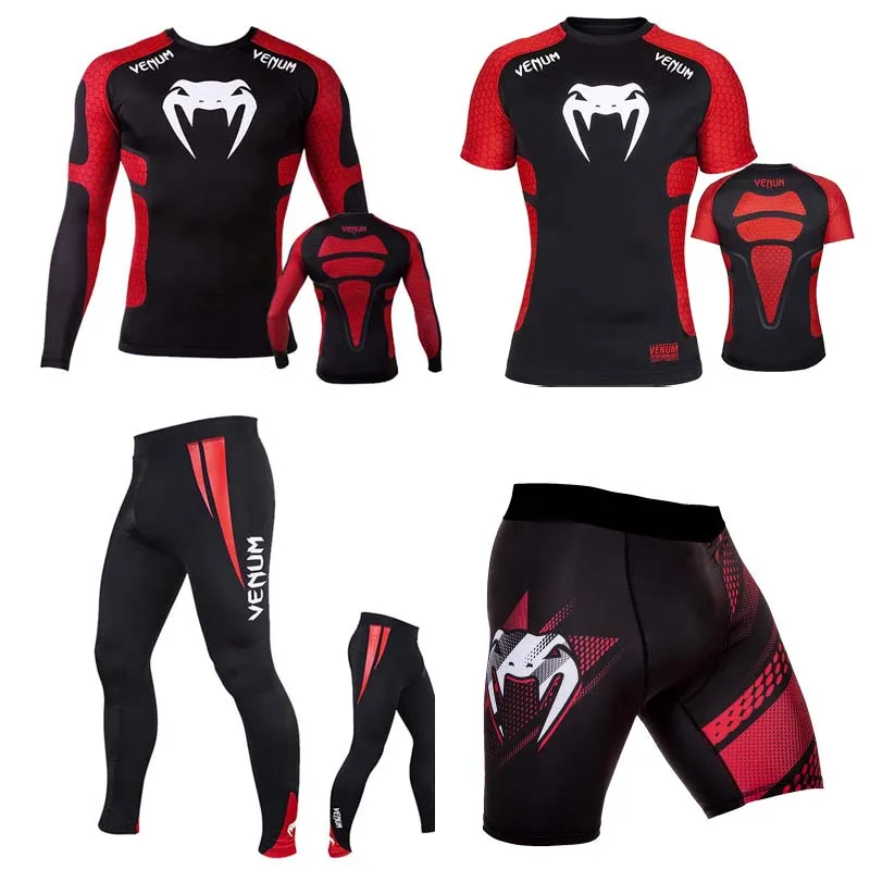 

MMA Men’s compression running sports gym fitness body fit shaper bodybuilding wear training pants tights quick dry suit