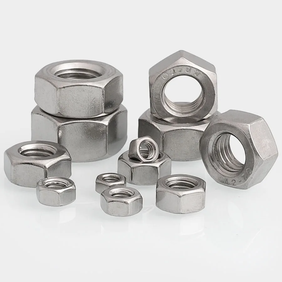 

304 / 316 Stainless Steel Hexagon Nut M8x1 M12 M14 M16 M18 M20 M22 M24 M27 * 1.5 NPT Fine Tooth Locking Nut