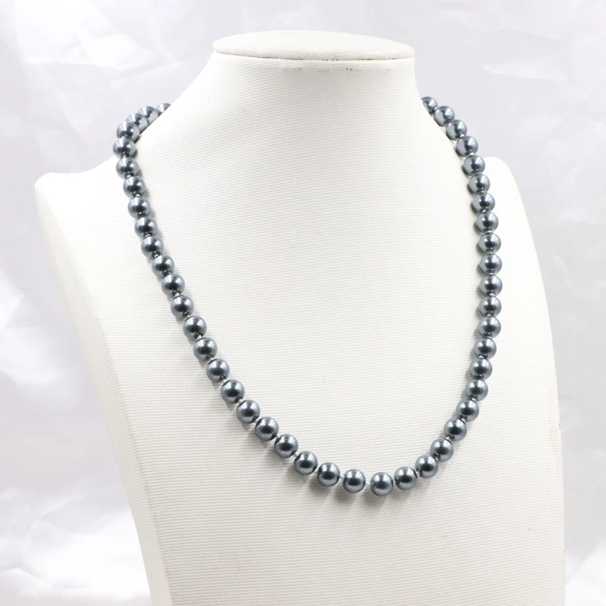 Женское ожерелье с подвеской имитация бусин Круглый Стеклянный Жемчуг короткая
