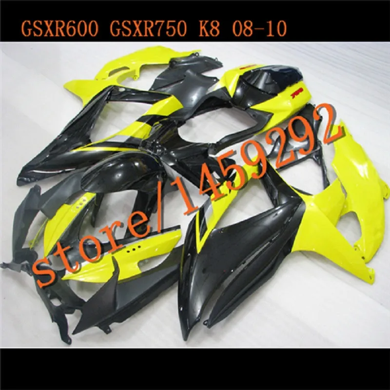 

Новый популярный комплект обтекателей для мотоцикла suzuki инъекция gsxr 600 750 08-10 черные и желтые Обтекатели gsxr600 2008-2010