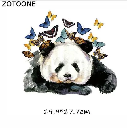 Антикварный цинк ZOTOONE, милые животные, железные передачи, одежда, волк, панда, собака, патч, наклейка, сделай сам, дети, термо, передача тепла, футболка с принтом G - Цвет: Антикварный цинк