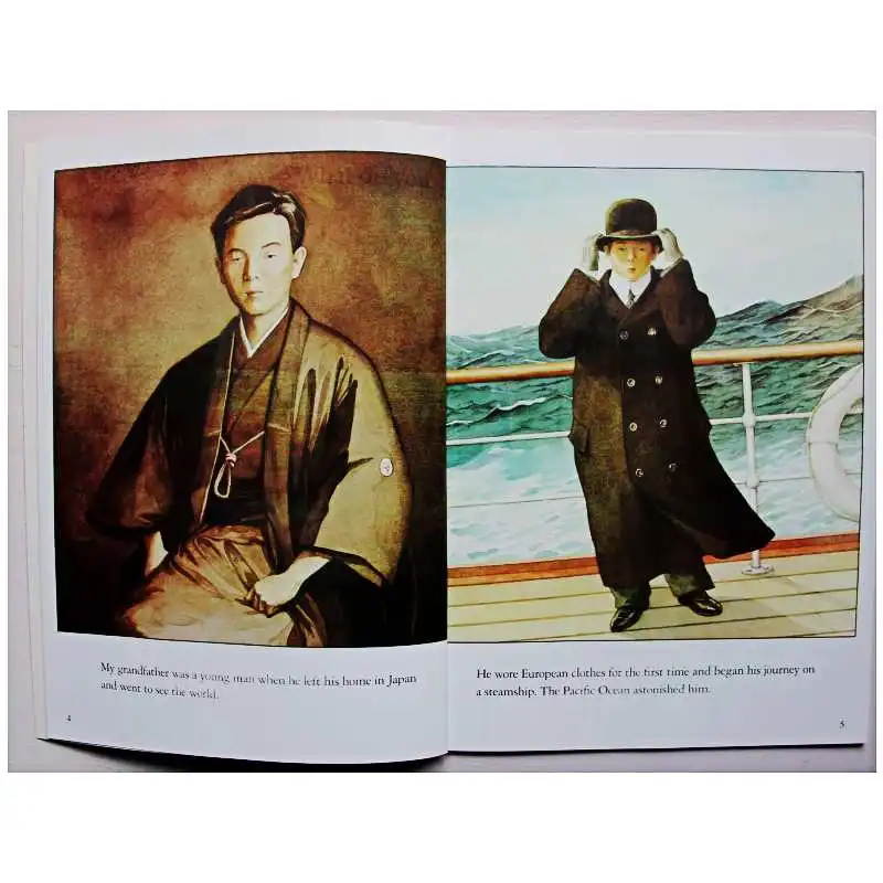Дед's Journey By Allen Say развивающая английская книга с картинками обучающая Карта
