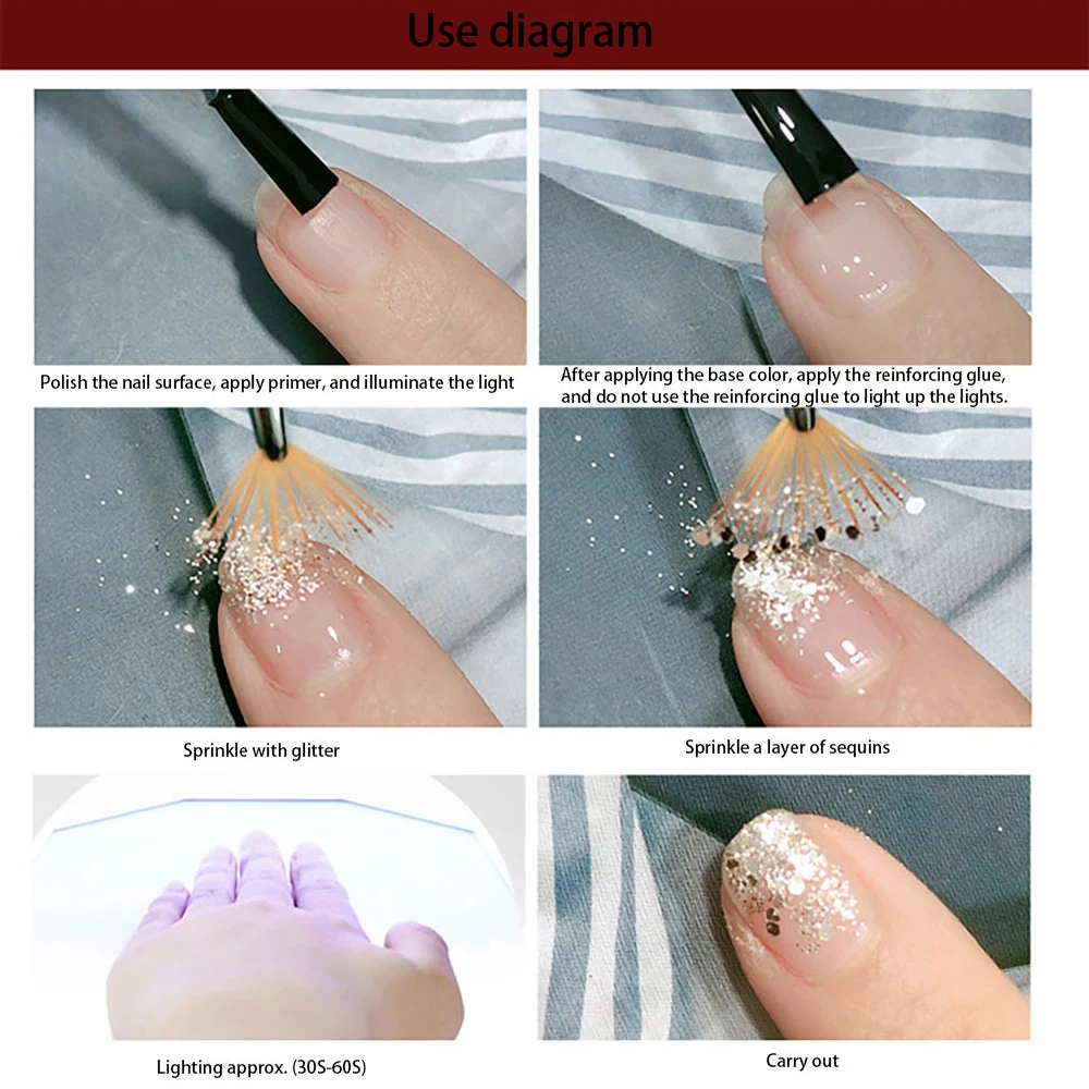 1 Bottle Nail Glitter Powder Pink Gold Silver Holographic White Colorful Nail Glitter Dust For Nails DIY Manicure Decoration