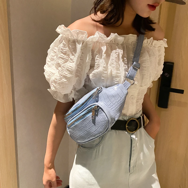 Bag women's 2020 bag new waist female chest shoulder diagonal fashion chain belt small ladies wallet |