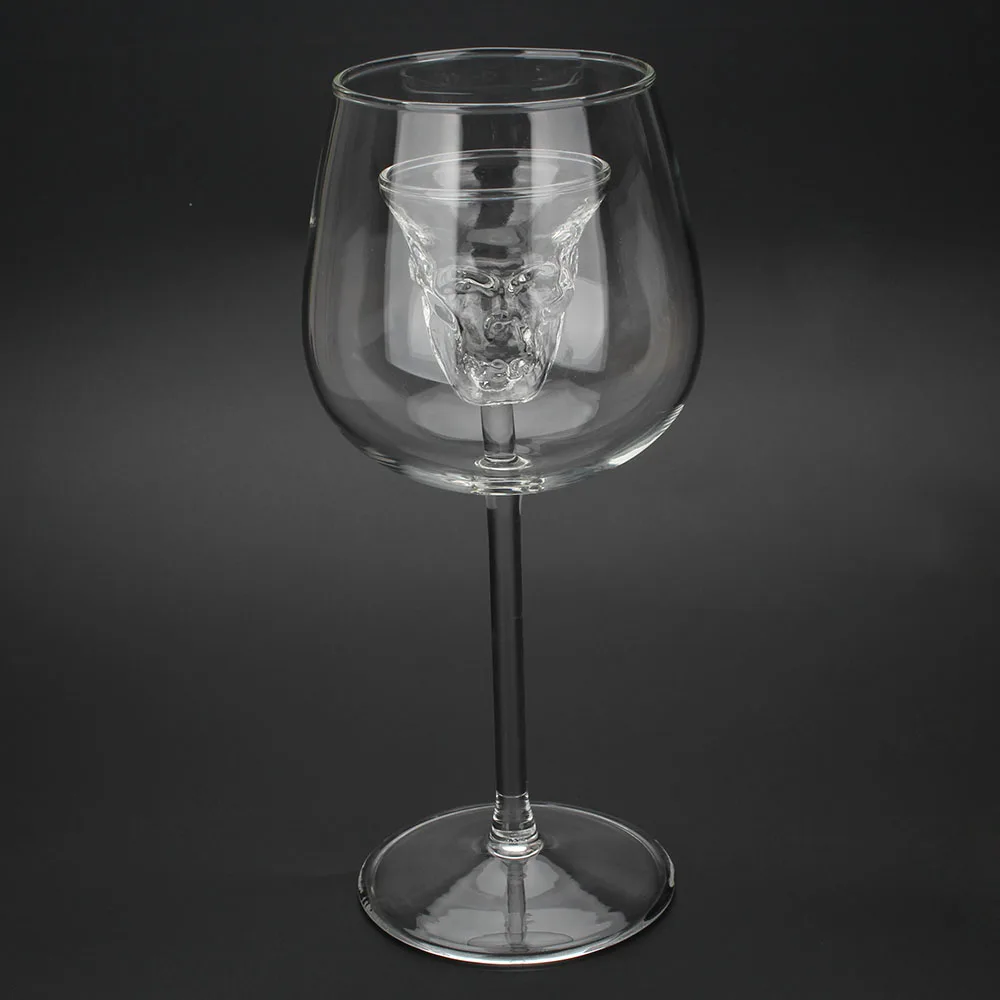 Креативная чашка с двойными стенками в виде черепа кофе пива прозрачная для вина