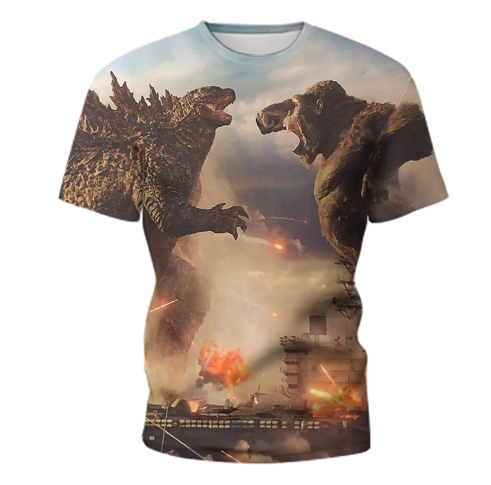 

2021 New Orangutan vs Tatara Movie Theme Cool T-Shirt Men 3D Digital Print Boys Street Summer T-Shirt