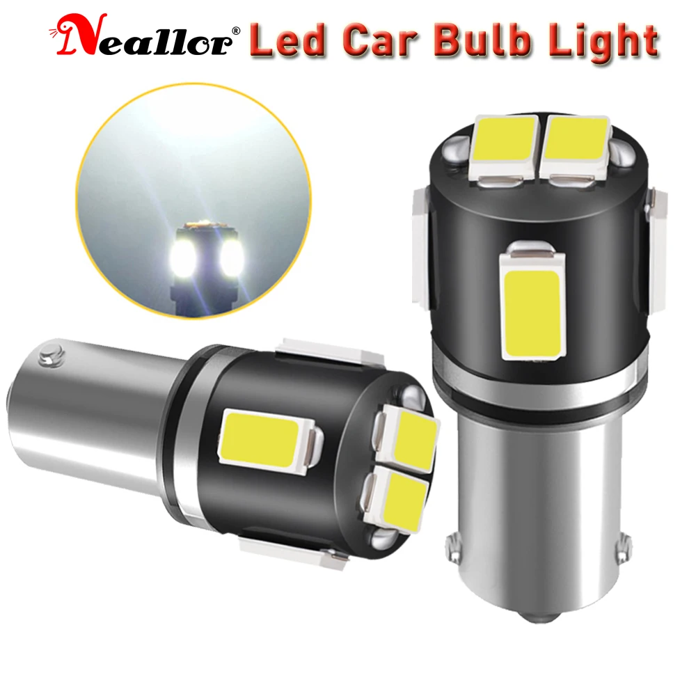 

2PCS CANBUS BA9S T4W H6W LED T10 LED 5630 6 LED Side Wedge Light Interior Signal Lamp 12V White Super Bright Diode DRL Reverse