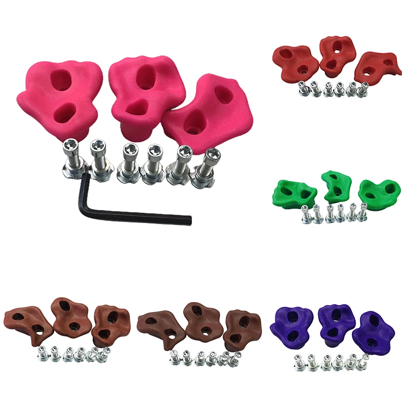 

Kids Rock Climbing Toys for Children Wood Wall Stones Plastic Indoor Outdoor Climbing Rock Physical Training Fitness Equipment