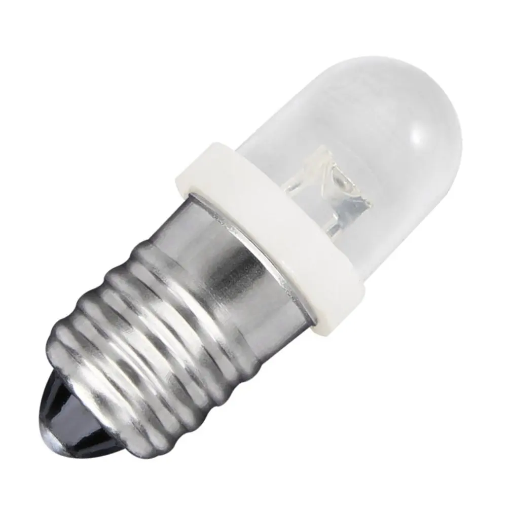 

ICOCO 1 pcs Hot Sale Low Power Consumption E10 LED Screw Base Indicator Bulb Cold White 6V/24V DC Light Bulb Tools