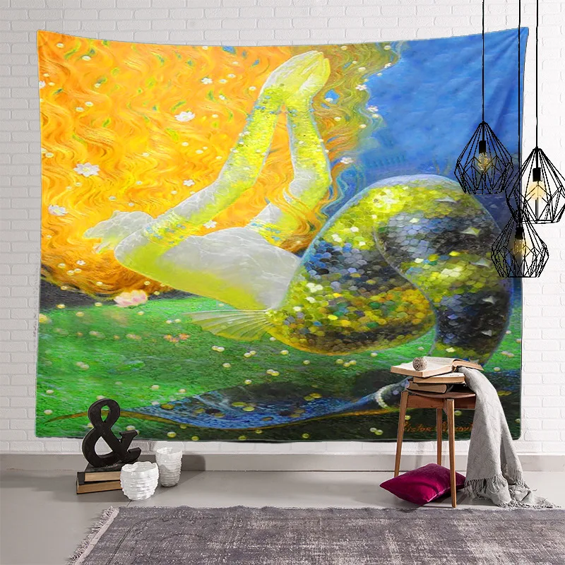 Коралловое дерево гобелен морская рыба Настенный Ковер Прямая поставка черепаха