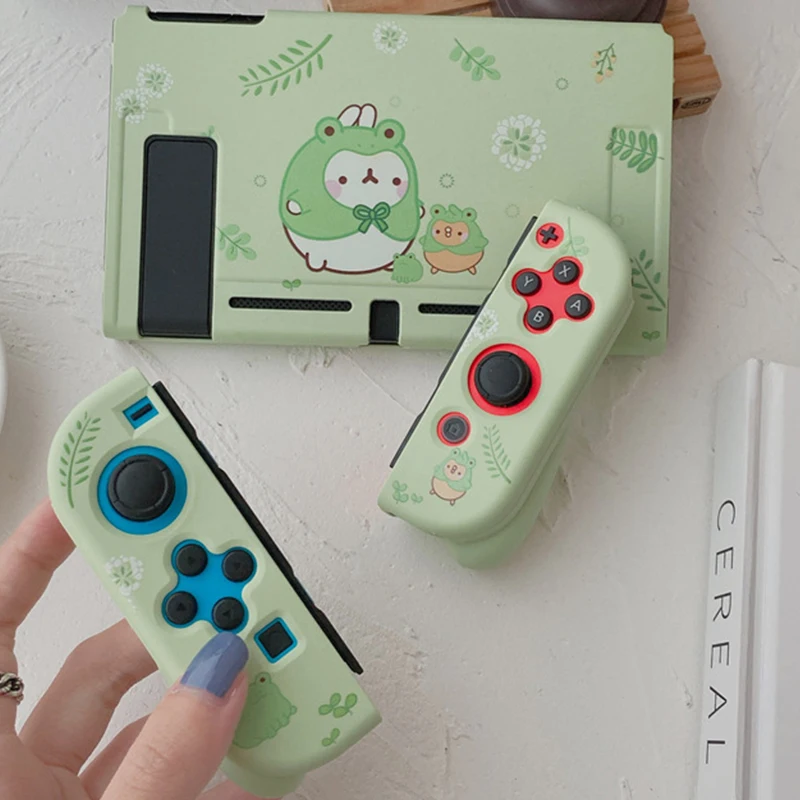 

Защитный чехол для Nintendo Switch, ТПУ, с рисунком кролика, лягушки