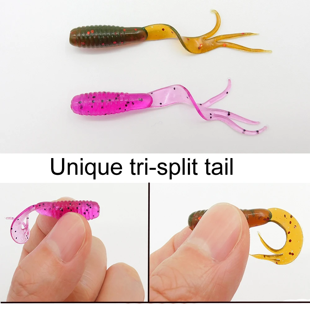 KESFISHING Fishing Soft Lure TRIPPLE GRUB 38mm 0.9g 20pcs Pesca Fish product China | Спорт и развлечения