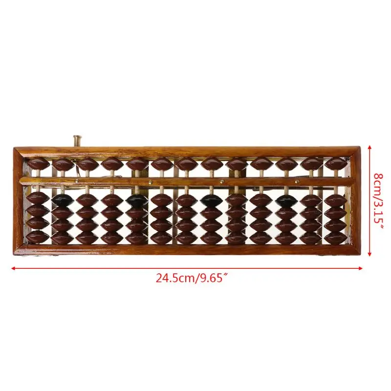

Portable Chinese 13 Digits Column Abacus Arithmetic Soroban Calculating Counting Math Learning Tool School Office Use