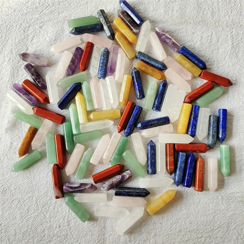 

Natural Stones Quartz Crystal Bullet Wand Point Healing Reiki Gemstones Home Decoration