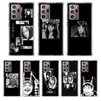 anime junji ito tees horror phone case coque for samsung galaxy note 20 ultra 10 plus 8 9 f52 f62 m31s m30s m51 m11 cover funda