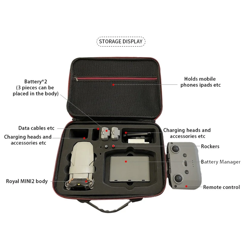 

40JB Carrying Case Waterproof Compatible with Mavic Mini 2 Drone Accessories