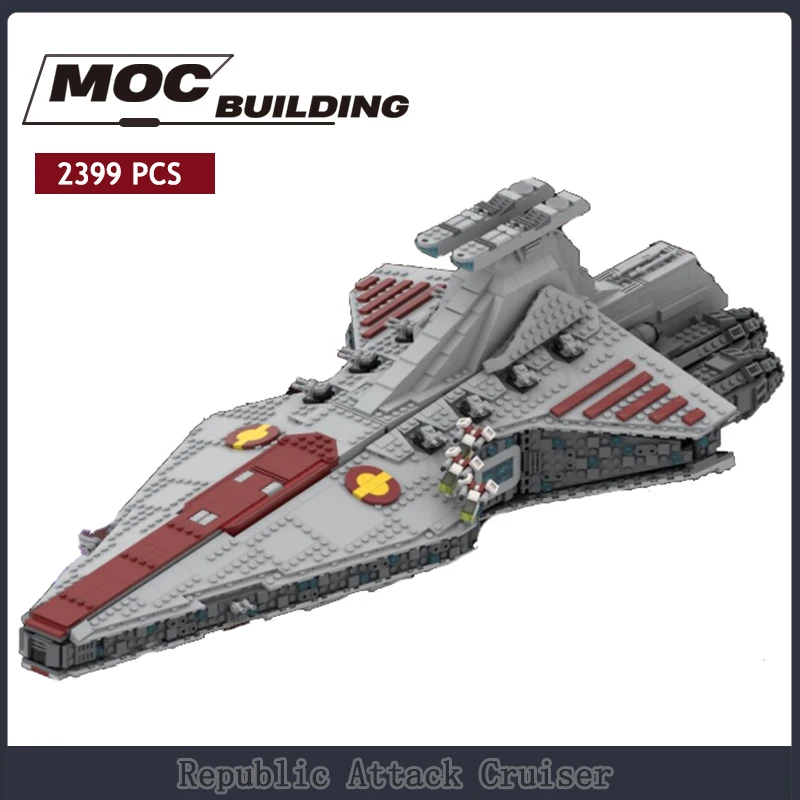 

The Clone Wars Series Venator-Class Republic Attack Cruiser Moc Building Blocks 2399pcs Bricks Toys For Gift Model Sets