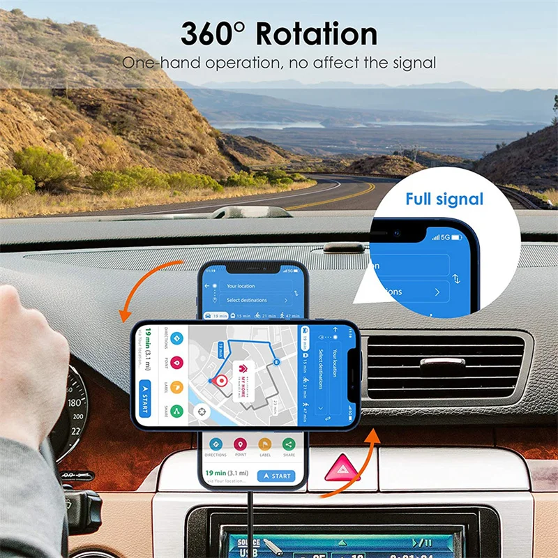 

15W Magnetic Fast Wireless Car Charger Air Vent Mount Phone Stand For iPhone 12 Pro Max 12 Mini For Magsafe Car Charger Holder