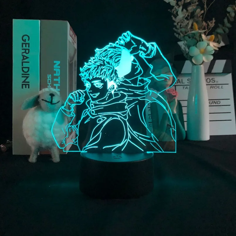 

3D LED Night Light Anime Atmosphere Table Desk Lamp Gojo Satoru Figure Nightlight Jujutsu Kaisen Manga Gift Child Bedroom Decor