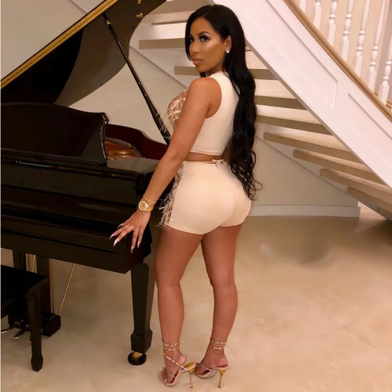 

Linglewei New Spring and Summer Women's Dress sexy See-through dress lattice Sequins vest Temperament commuting Two piece dress