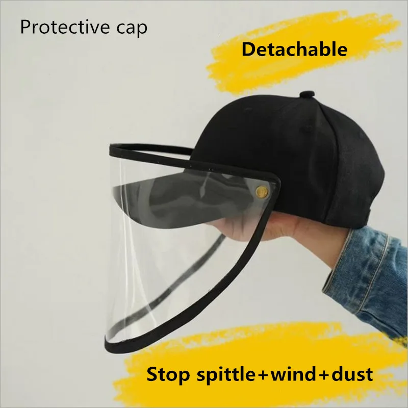 

Детские Остроконечные шапки, кепки для мальчиков и девочек, съемная прозрачная маска для лица, защитный лицевой экран, колпачки, защита от п...