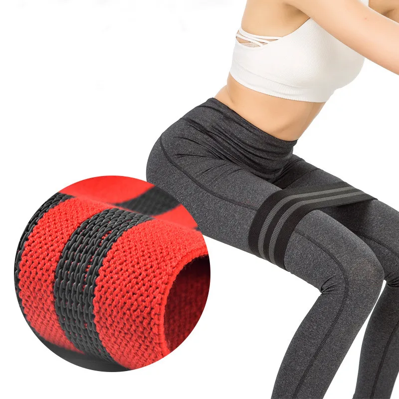 

hip circle yoga rope elastic fitness thicken hip abuse with anti-slip indoor training adlut slimming shaping equipment 07JW070