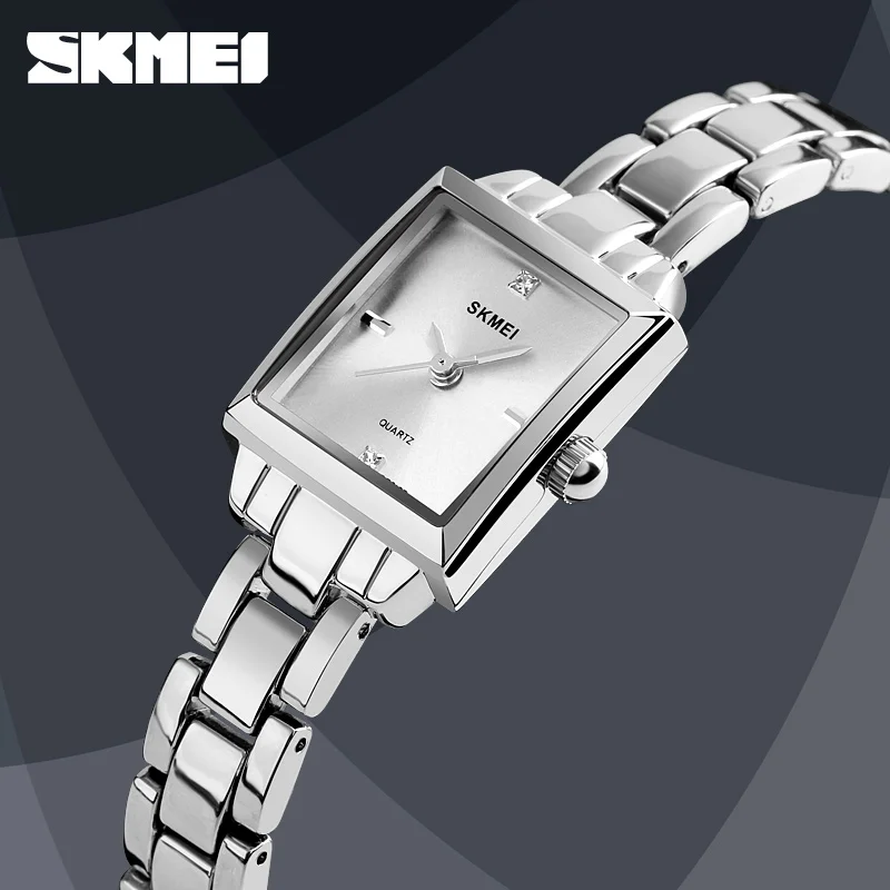 SKMEI Relogio Feminino 1407 модные женские кварцевые часы женские часы из нержавеющей стали ремешок наручные часы Montre Femme