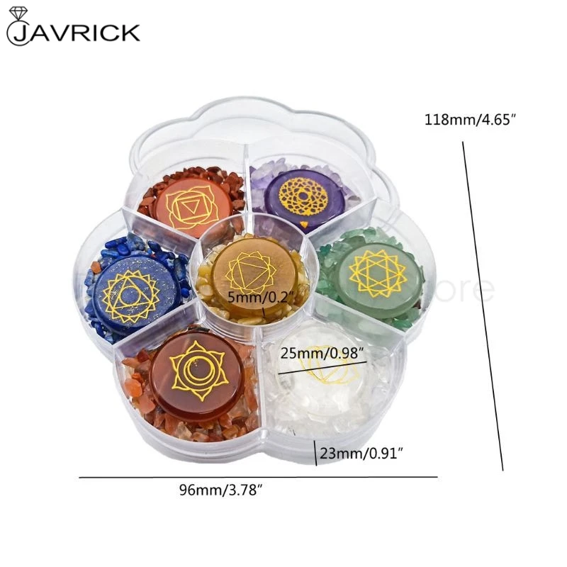 7 Chakra камень реики Балансирующий чип кристаллические целебные рейки Wicca камни