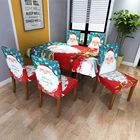 Рождественская скатерть, Смешанная эластичная скатерть, декоративная настольная Обложка, рождественские украшения для дома
