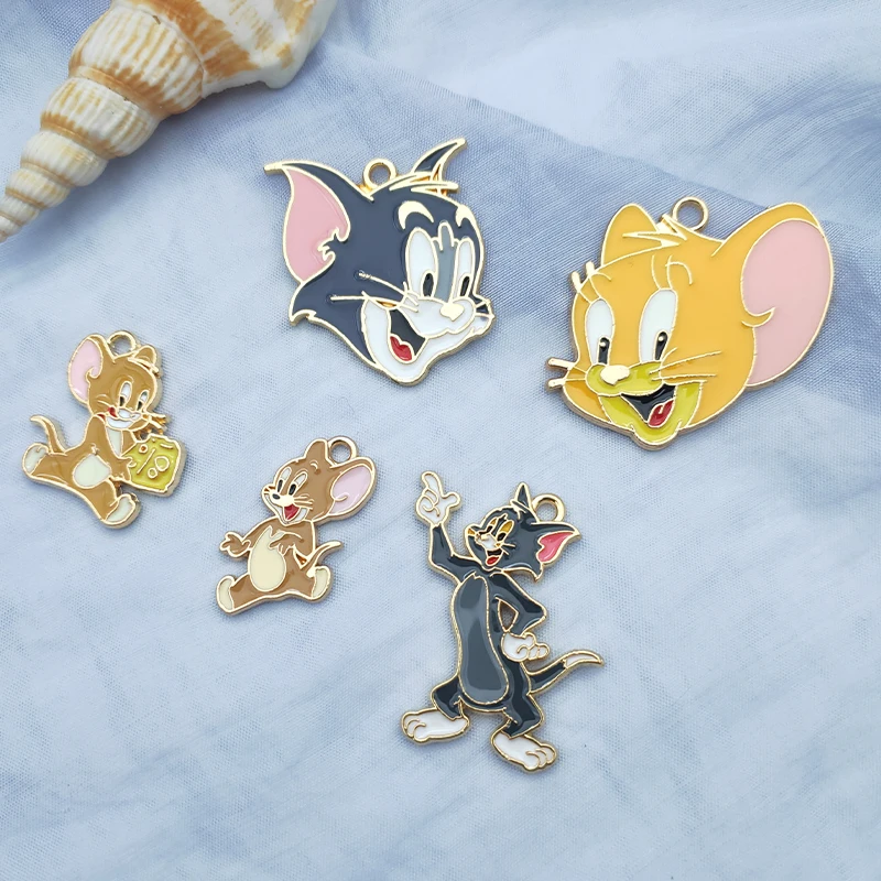 10 шт. классические серьги-подвески Кот и подвеска мышь | Украшения аксессуары