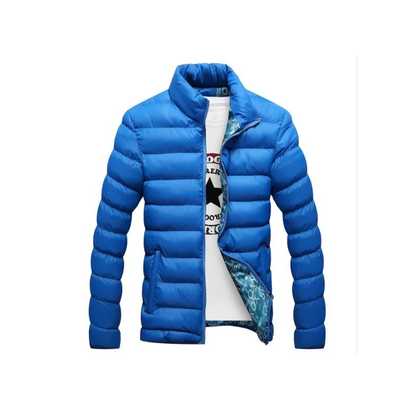 Мужская приталенная куртка парка Повседневная теплая ветровка брендовая одежда