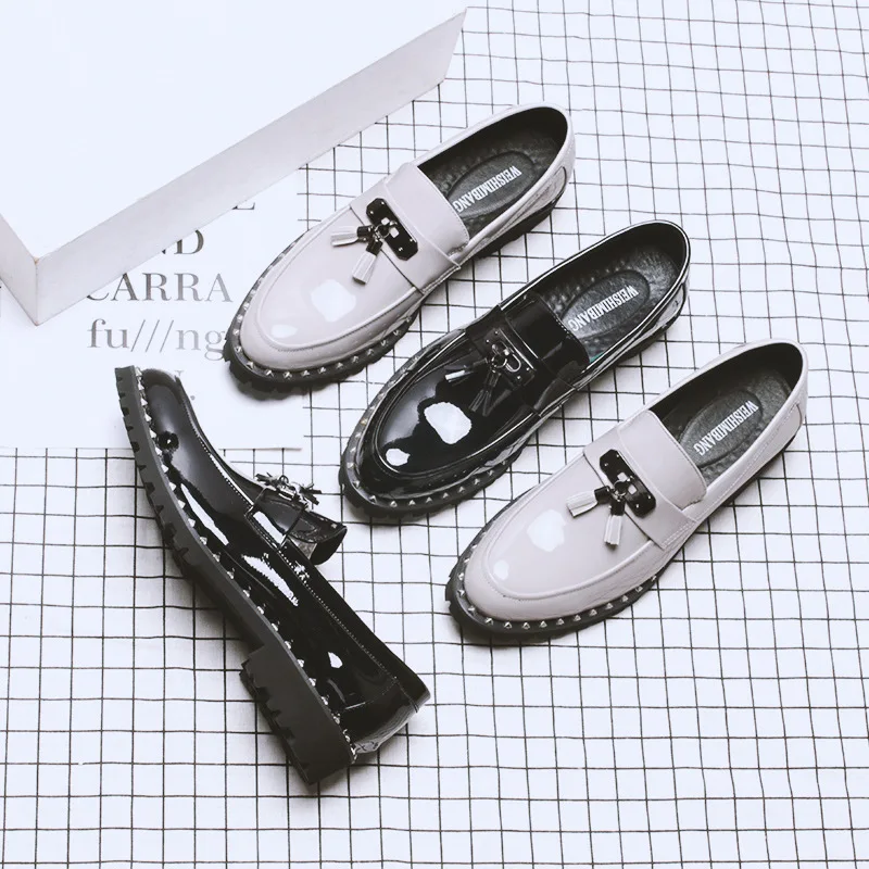 Мужские модные туфли в Корейском стиле для вечерние ринки банкета из