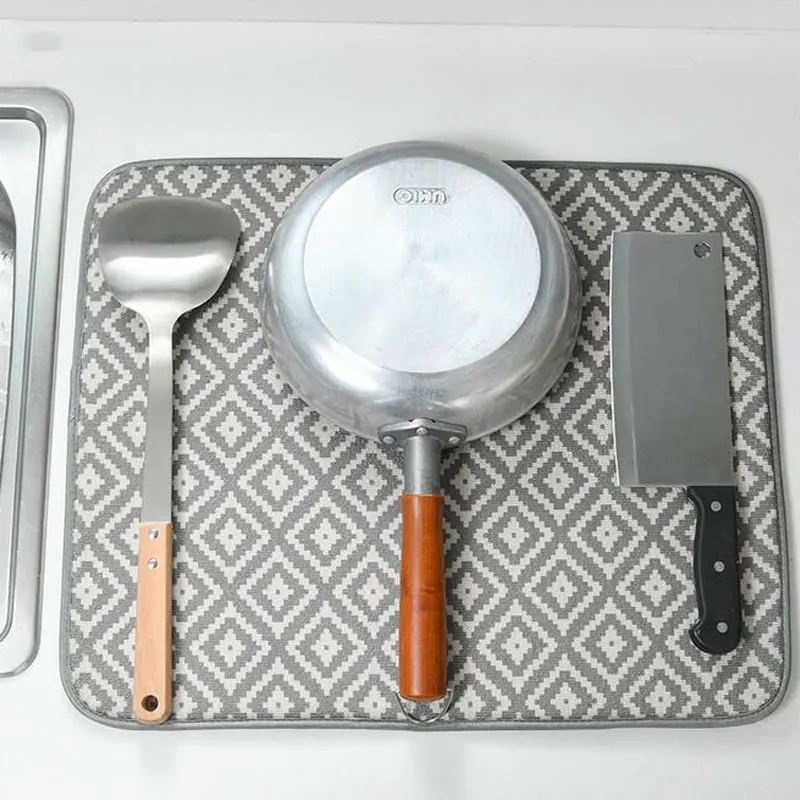 Коврик для сушки посуды 41*49 см кухонной раковины подушка из микрофибры коврик