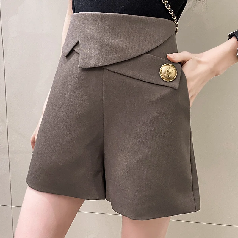 

black casual shorts women summe r2021 high waisted fashion high waist cheap stuff korean style lounge wide leg shorts vintage