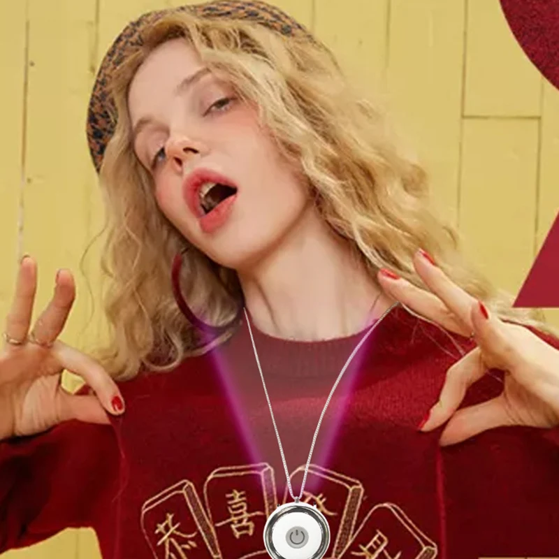 

Portable Air Purifier Household Purifier Eliminates Smoke Dust Pollen with Necklace Chain and USB Cable FAS6