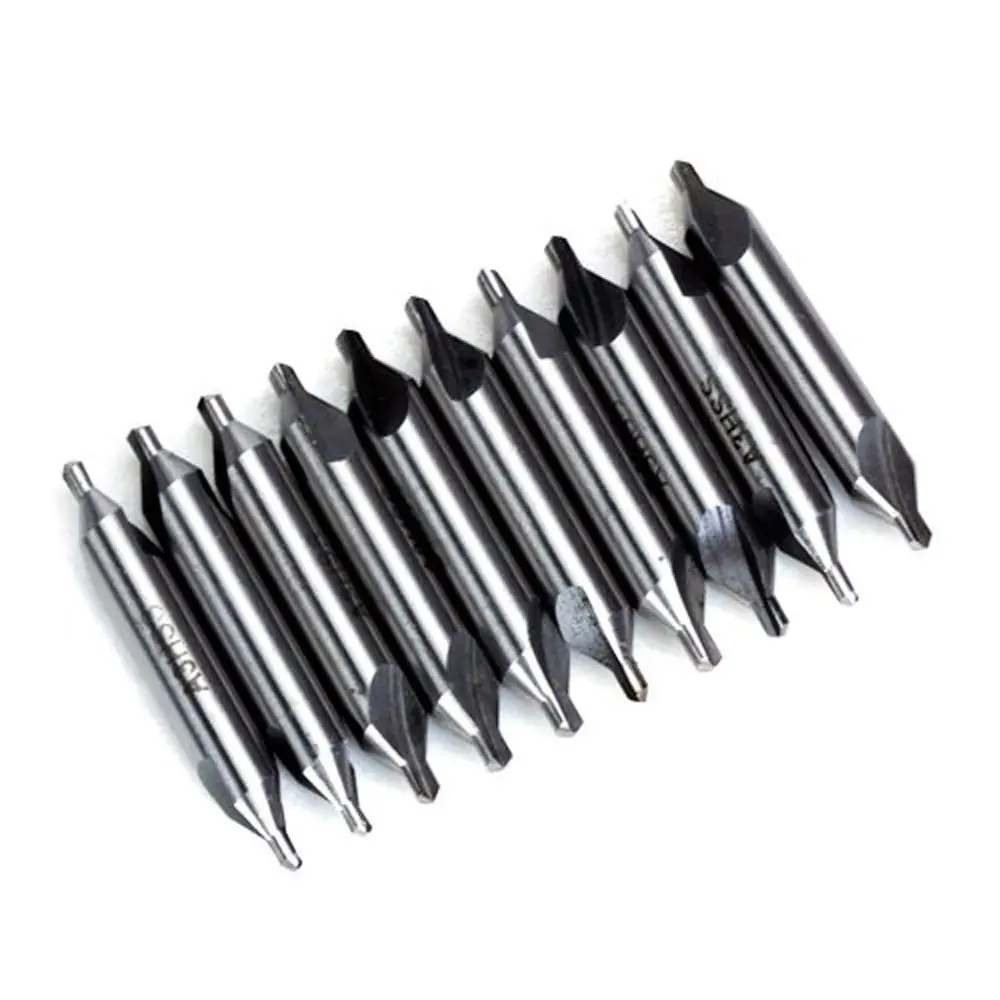 

10Pcs 3mm HSS Center Drill Bit 2 Flutes 60 Degree Angle Precision Combined Countersinks Drill Kit Machining Power Tool