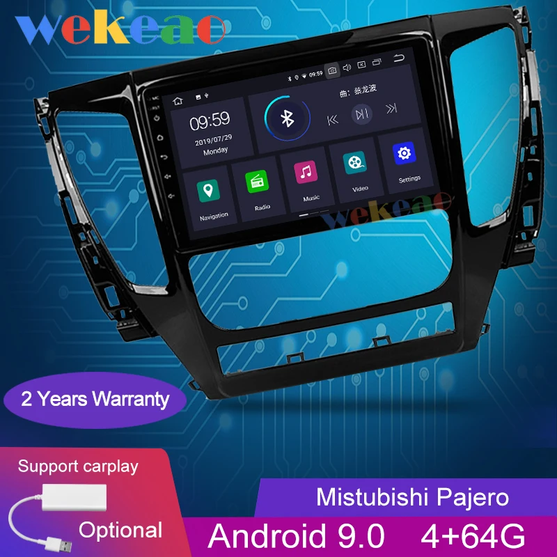 Wekeao сенсорный экран 9 'Ƈ Din Android 0 автомобильное радио автомобильный Dvd плеер для