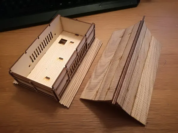 DIY кукольный домик миниатюрная деревянная сцена модель с 28 мм соотношение 1:56 для японских воюющих штатов Размер 26*12*16 см