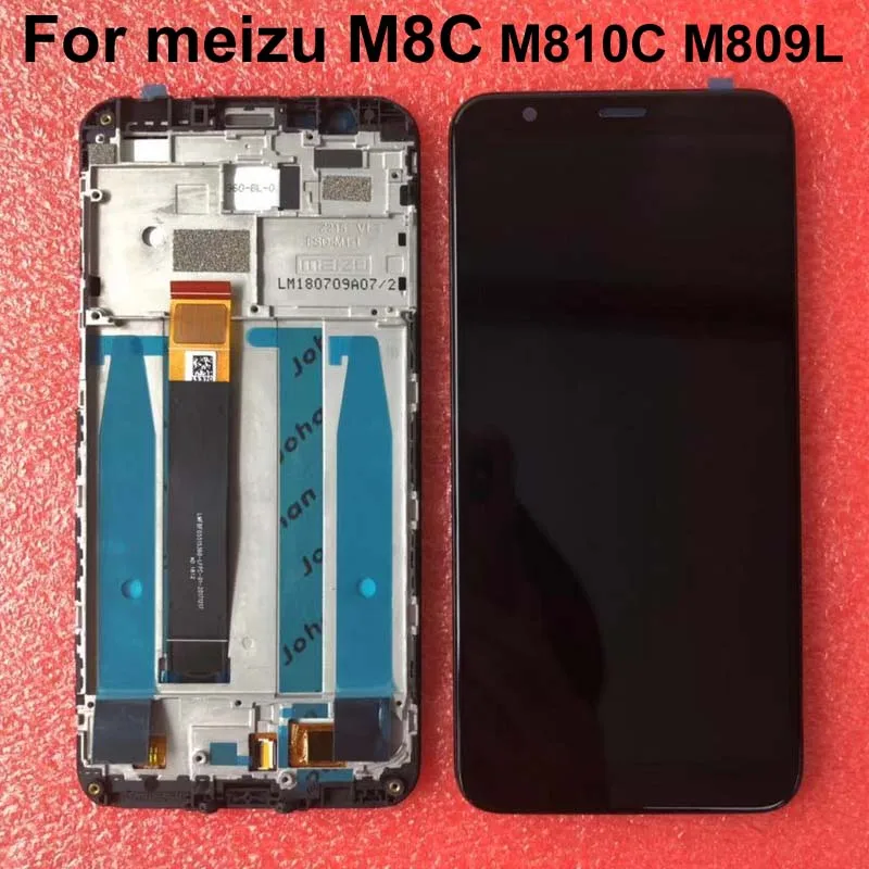 5,4" Meizu M8C M8 C M810C M809L ЖК-дисплей с рамкой+ сенсорная панель дигитайзер для Meizu M8C дисплей