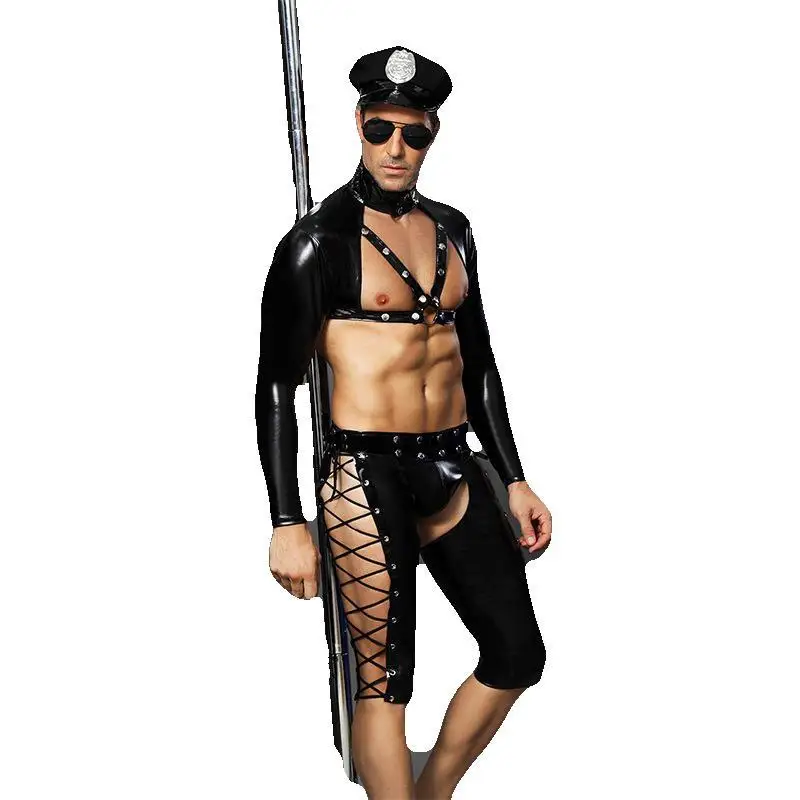 MS мужской сексуальный комплект нижнего белья черное сексуальное нижнее белье