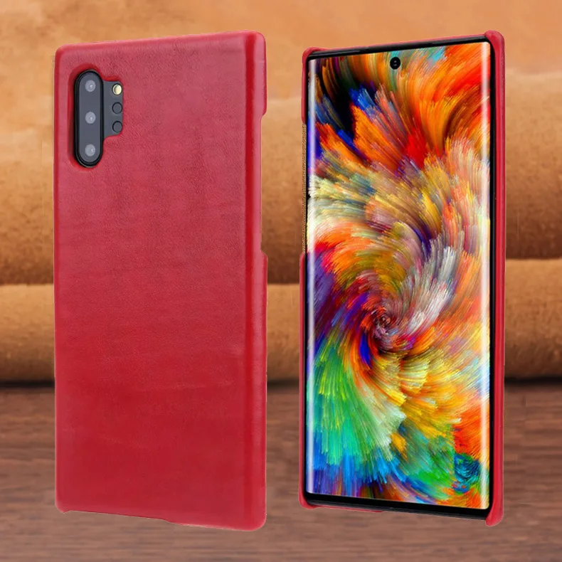 Note10+ ретро матовый чехол из натуральной кожи для телефона samsung Galaxy Note 10 9 S10 S9 Plus Note10 Простой деловой чехол