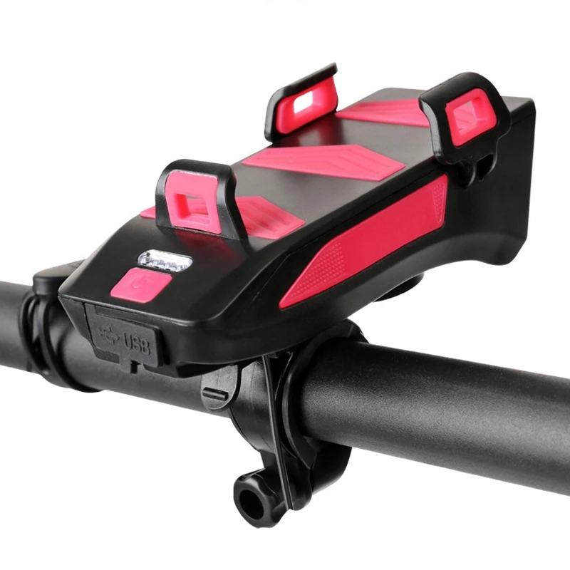Велосипедный держатель для телефона Рог светильник USB спереди Мощность банк