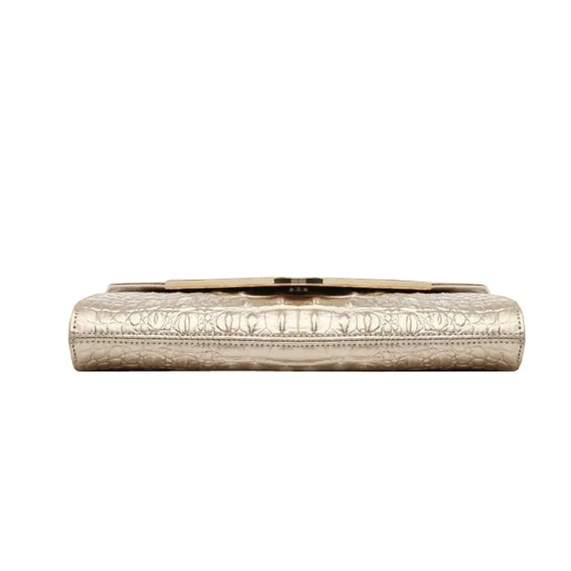 

Party bags Crocodile pattern Women's bag, Genuine leather shoulder crossbody bags, ladies cowhide clutch bag Party handbag