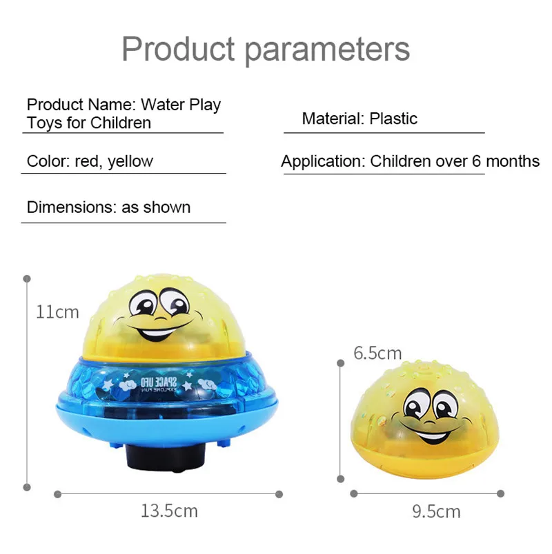 

Bath Toys baby ball sprinkler Spray Water Light Rotate with Shower Pool Kids Toys for Children Toddler Bathroom LED Light Toys